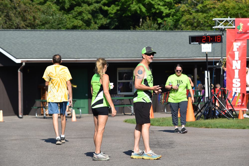 Participants waiting for the start of their race at the Hustle S'more for Lions Camp